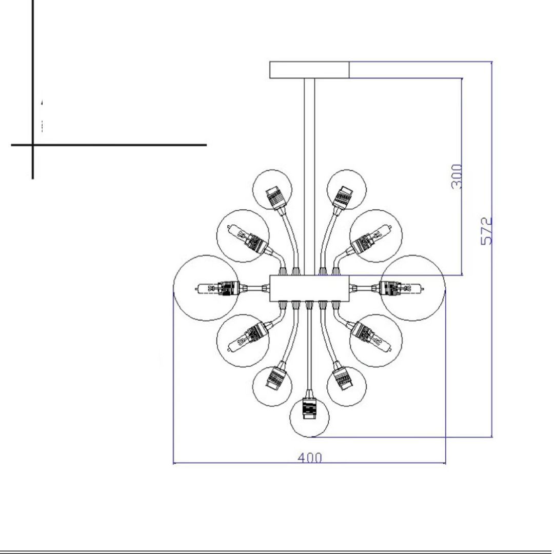 Nordic Luxury Glass Bubble Chandelier Simple High-end Copper Metal Chandelier-labpiecesign