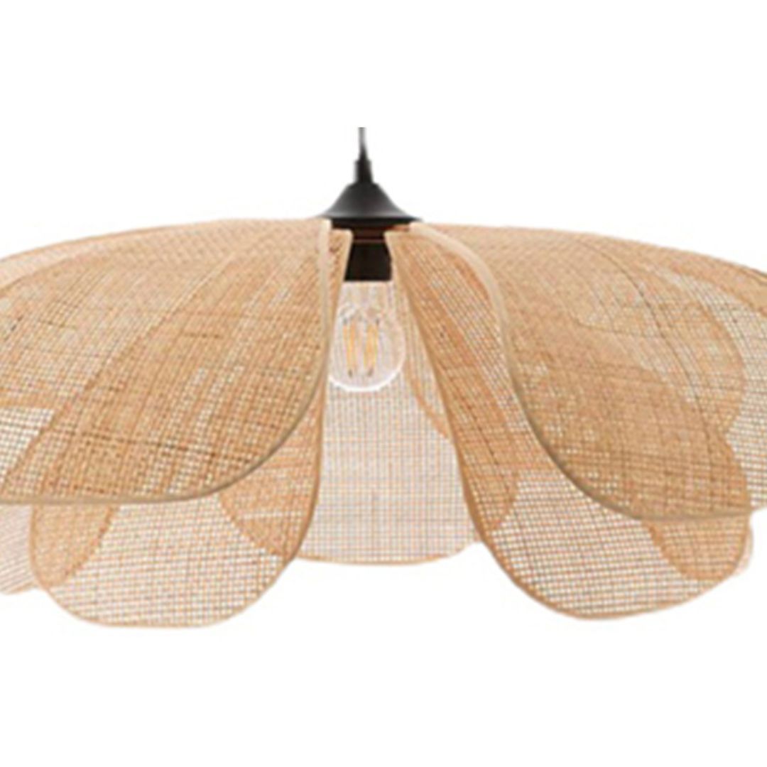 Rattan Petal Rustic Pendant Lamp Shade-labpiecesign