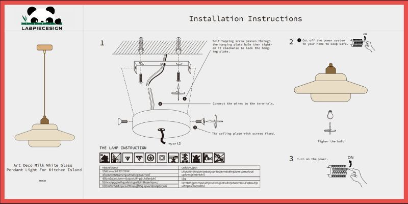 Mid Century Art Milk White Glass Pendant Light-labpiecesign