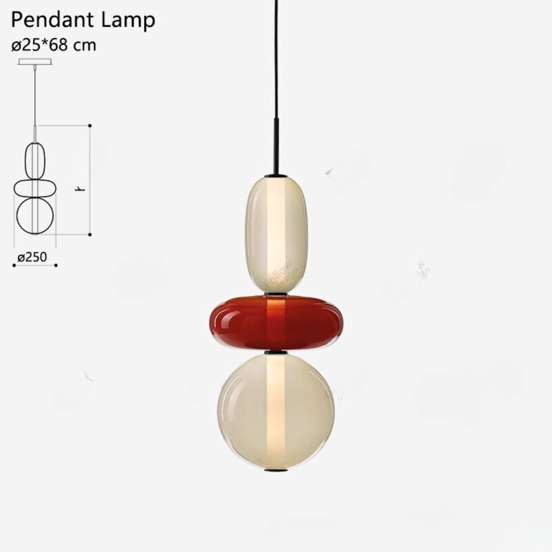 Candied Glass Pendant Light