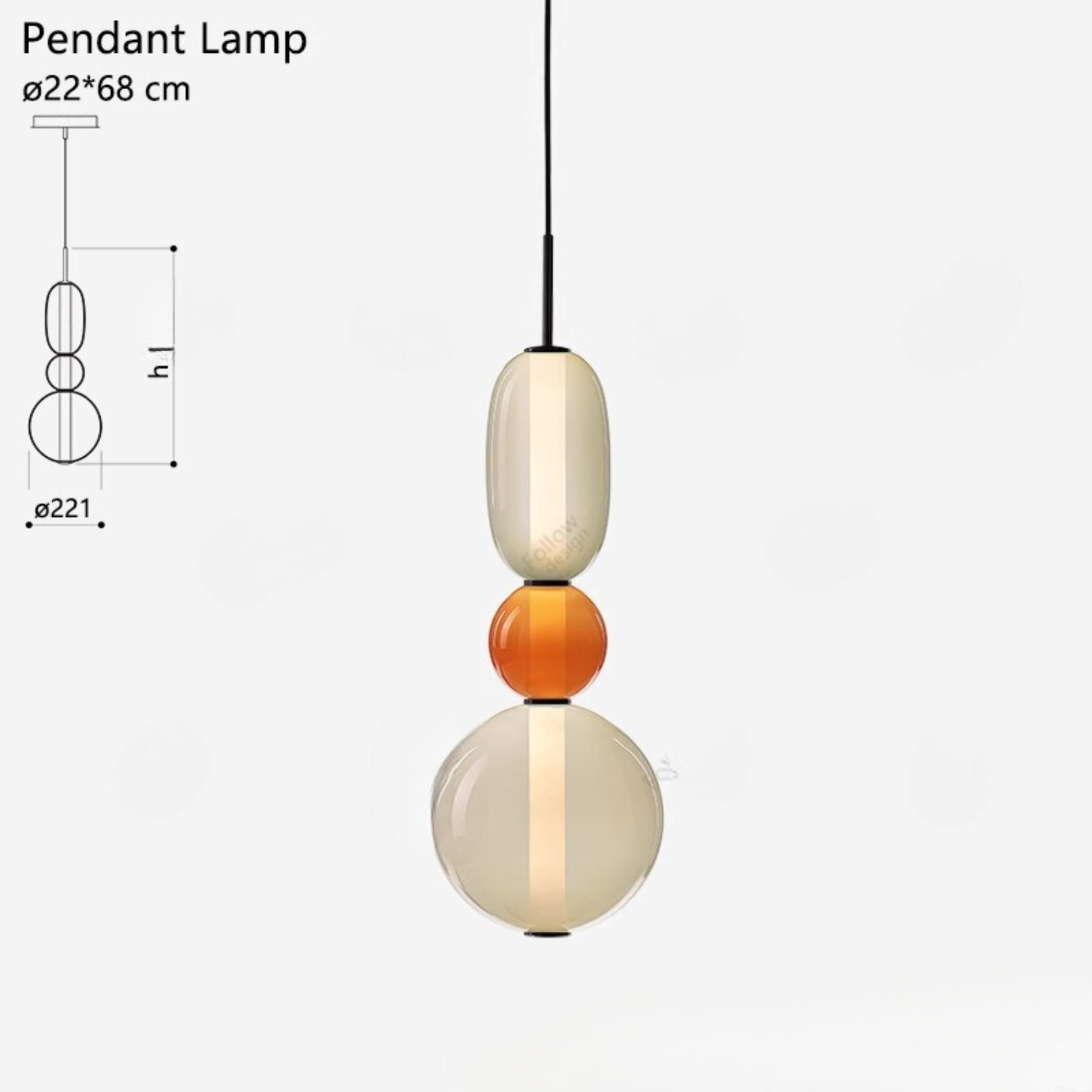 Candied Glass Pendant Light