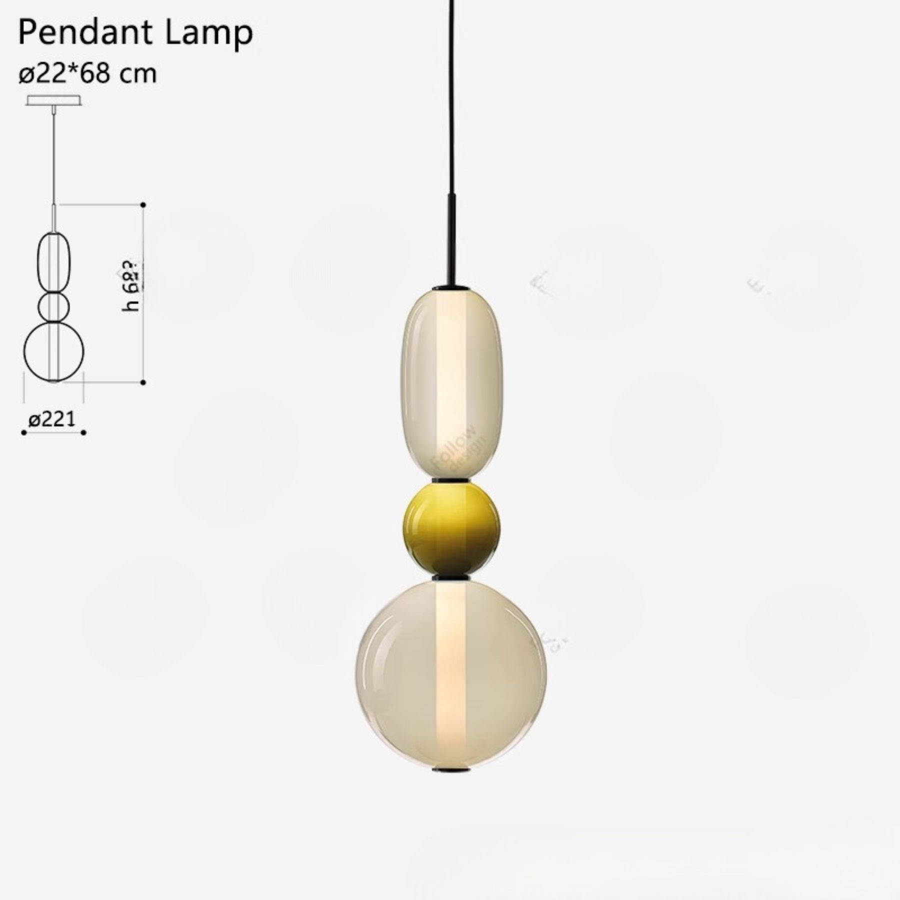 Candied Glass Pendant Light