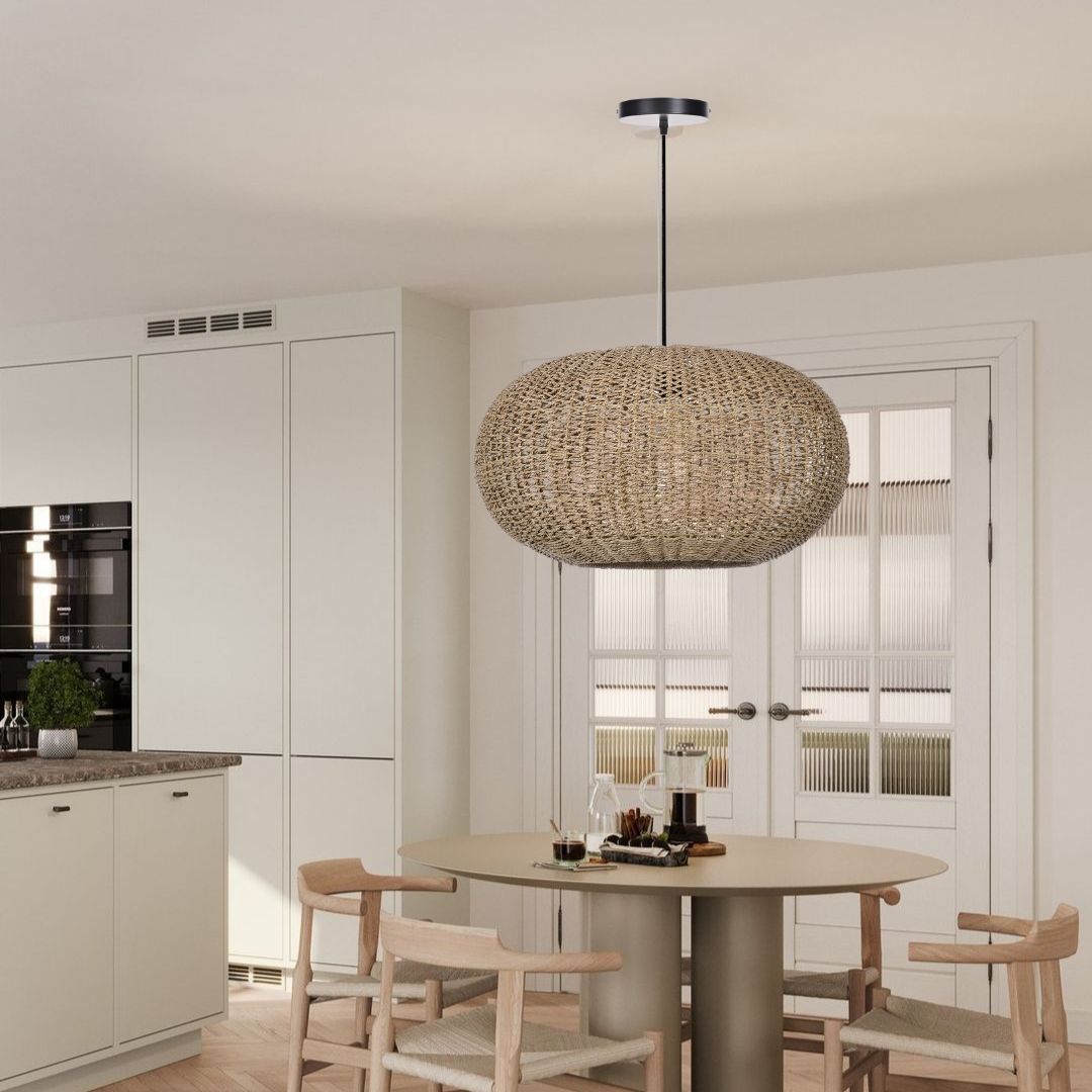 Vintage straw pendant light-labpiecesign