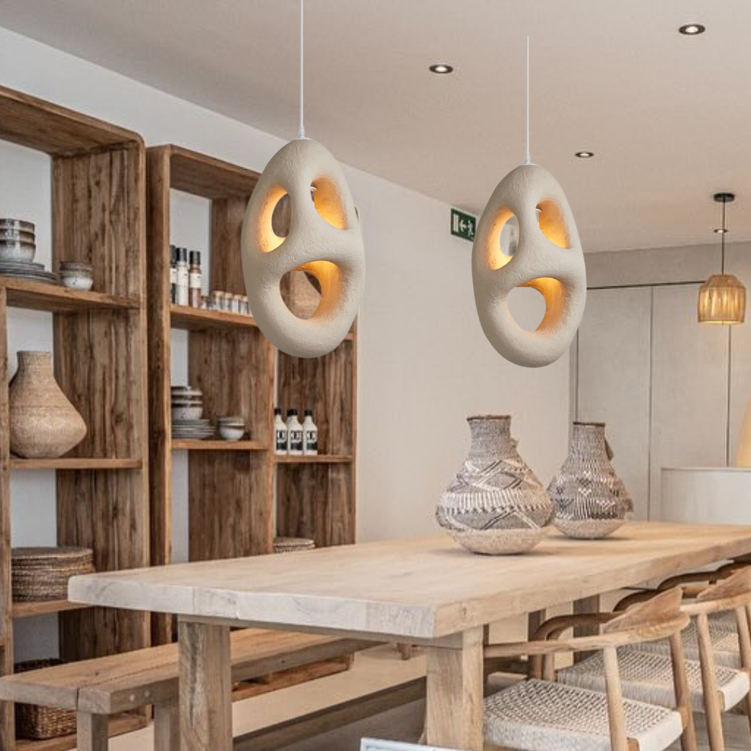 Japanese Wabi-Sabi Style Creative Retro Resin Sculpture Light -labpiecesign