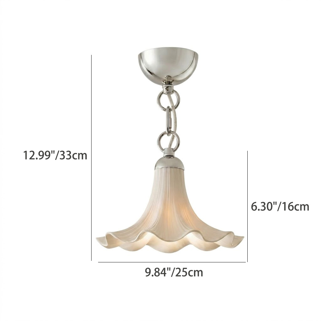 Vintage Flower Ceramic Pendant Light for Entryway