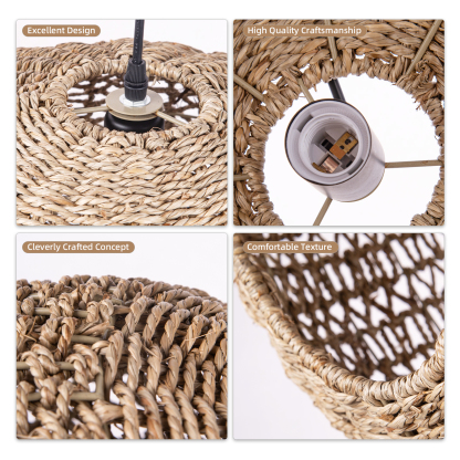 Vintage straw pendant light-labpiecesign