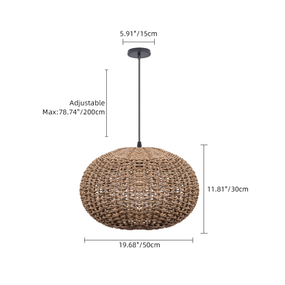 Vintage straw pendant light-labpiecesign