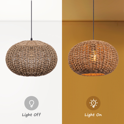 Vintage straw pendant light-labpiecesign