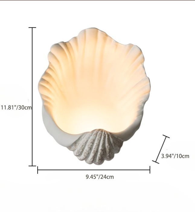 Sculptural Shell Wall Sconce for Bedroom