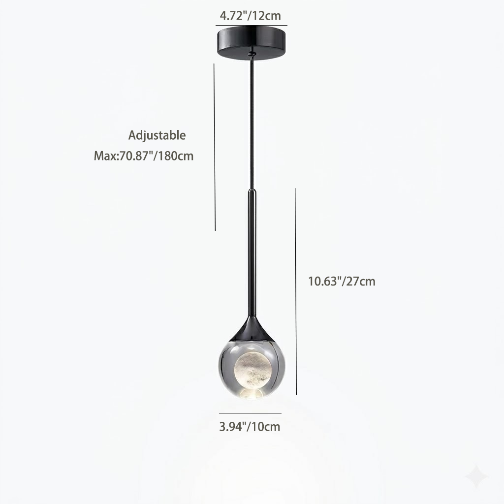 Modern Black LED Pendant Light for Dining Room