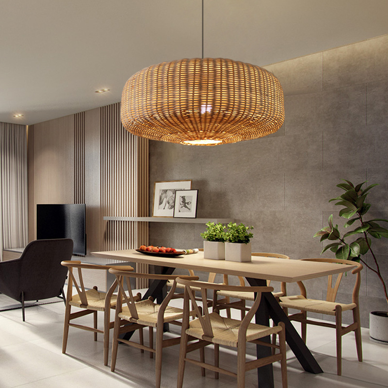 Rattan Hand-Woven Pendant Light-labpiecesign