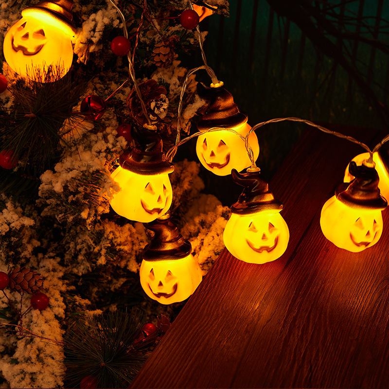 Halloween pumpkin light string led light string holiday ghost festival decorative lanterns