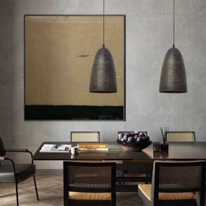 Industrial Style Black Thickened Steel  Retro Metal Pendant Light-labpiecesign