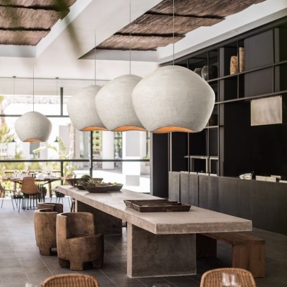 Japanese Handcrafted Modern Wabi-sabi Pendant Light Restaurant lamp-labpiecesign