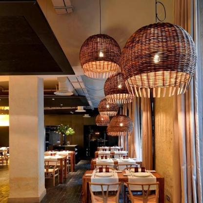 Southeast Asian Rattan Art Restaurant Hotel Pendant Light-labpiecesign