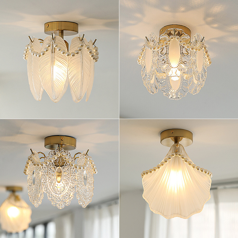 French Light Luxury Aisle Light Full Spectrum Three-color LED Ceiling Light-labpiecesign