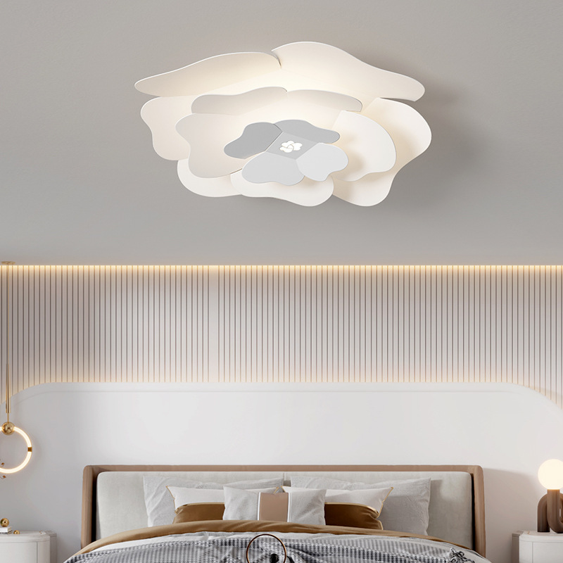 LED creative bedroom lamp modern simple white petal ceiling lamp-labpiecesign