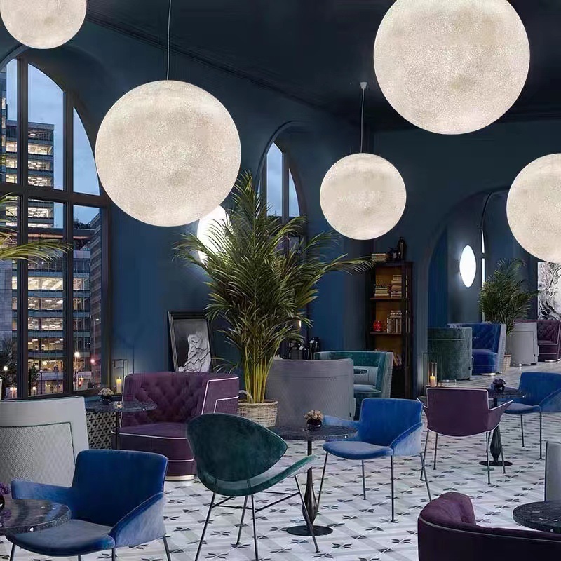 Nordic Style Simplicity Moon Hanging Light Fixtures -labpiecesign