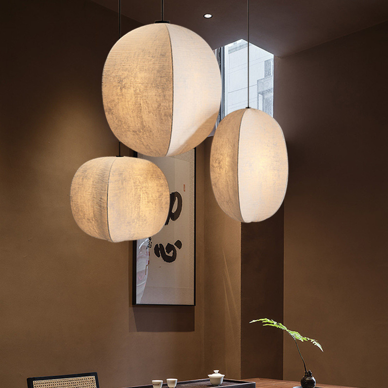 Japanese Style Wabi-sabi Style Pendant Light Fabric Pendant Lamp-labpiecesign