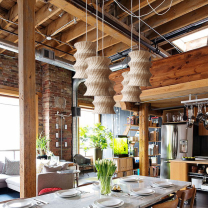Japanese design wabi-sabi handmade creative style woven pendant light-labpiecesign