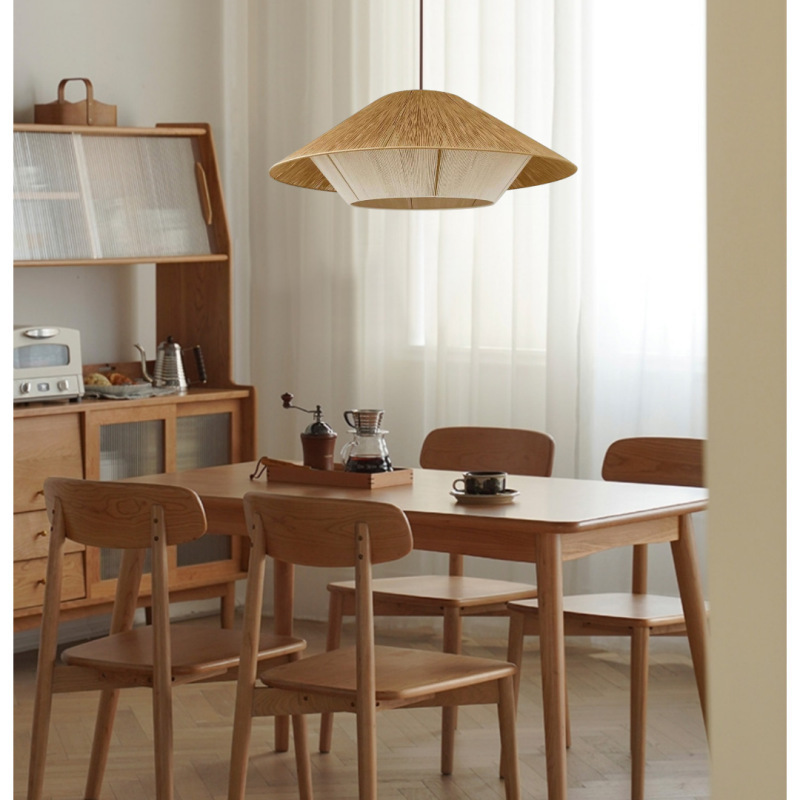 Boho style creative woven hemp rope lamps for living room-labpiecesign