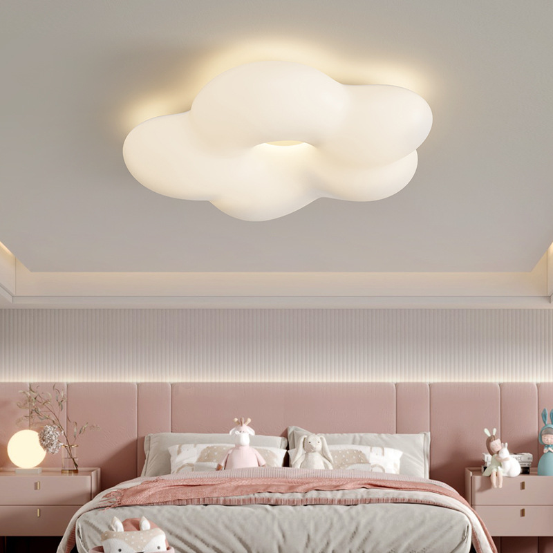 Full spectrum eye protection cloud ceiling lamp cream ins style childr