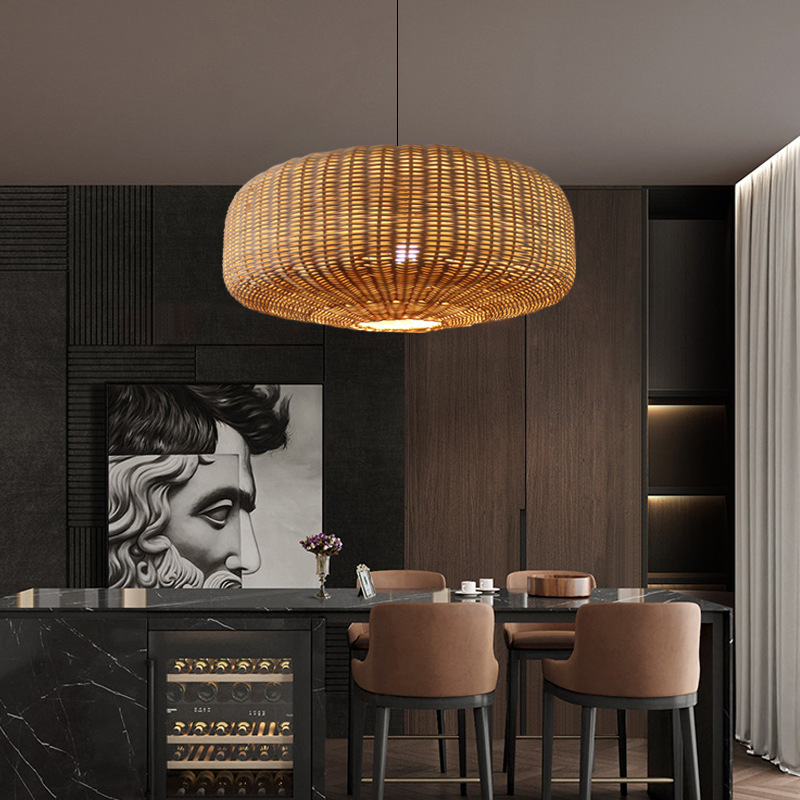 Rattan Hand-Woven Pendant Light-labpiecesign