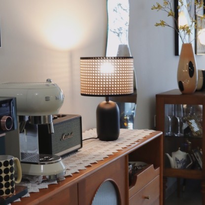 Japanese wabi-sabi Rattan table lamp-labpiecesign