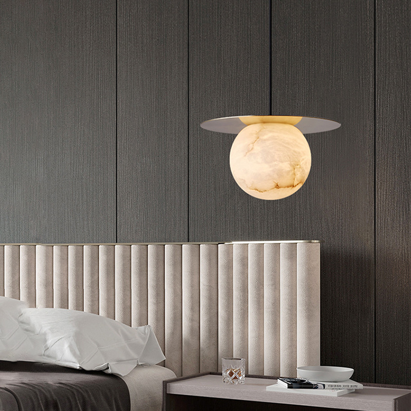 Spanish marble bedroom bedside modern  luxury pendant light