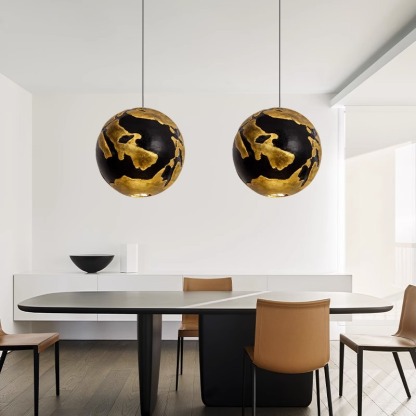 Personalized Art Designer Creative Wabi-sabi Style Earth Pendant Light-labpiecesign