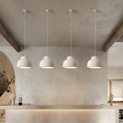 Wabi-Sabi Style Resin Bowl Shape Pendant Lamp-labpiecesign