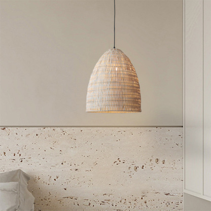 Japanese wabi-sabi style handmade rattan pendant light-labpiecesign