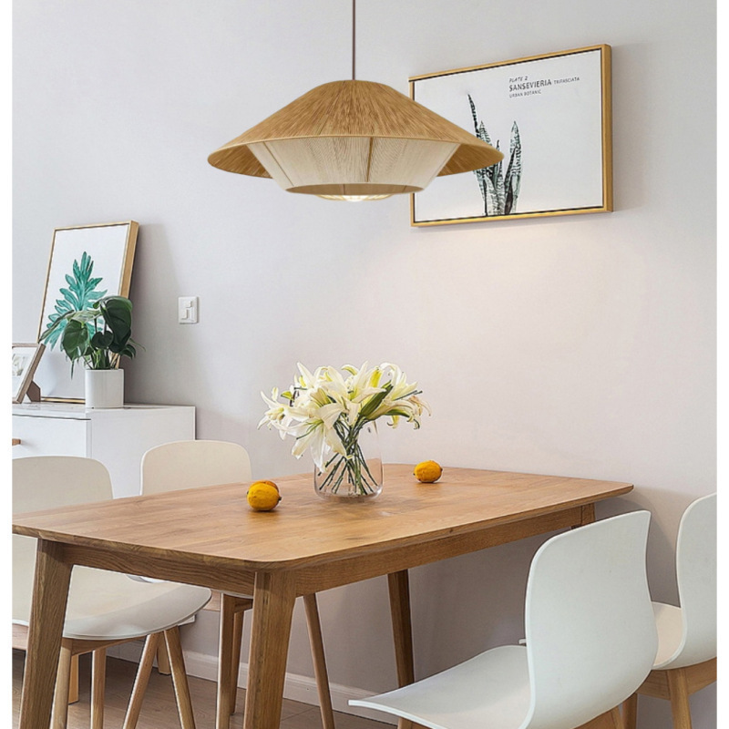 Boho style creative woven hemp rope lamps for living room-labpiecesign