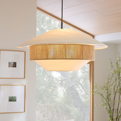 Stevie linen woven Pendant Lamp-labpiecesign