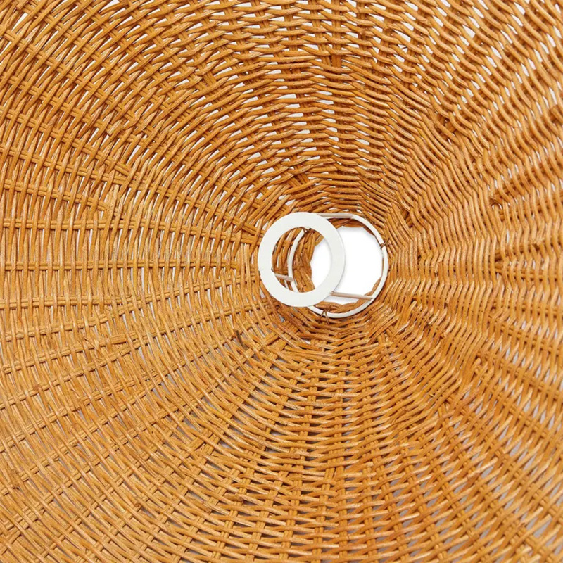 Retro Woven Rattan Cone Umbrella Rattan Pendant Light