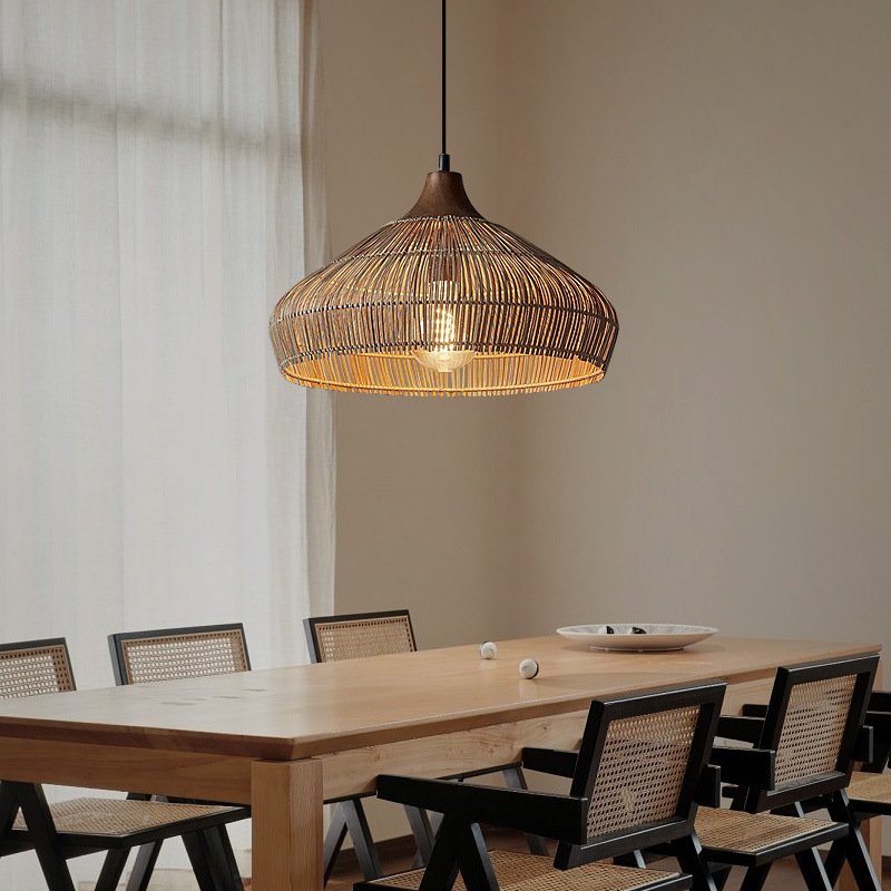 Wabi-sabi rattan Japanese style Pendant Light-labpiecesign