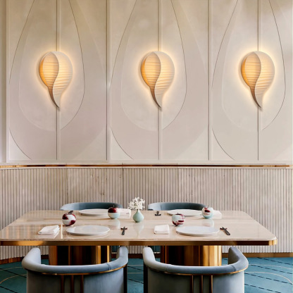 Design wall lamp cream series fabric wall lamp-labpiecesign