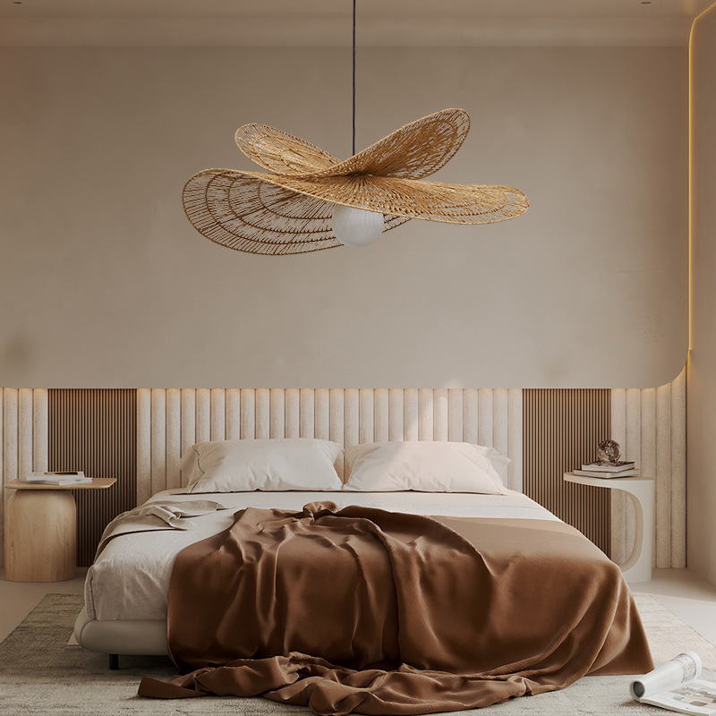 Japanese rattan hand-woven wabi-sabi Pendant Light