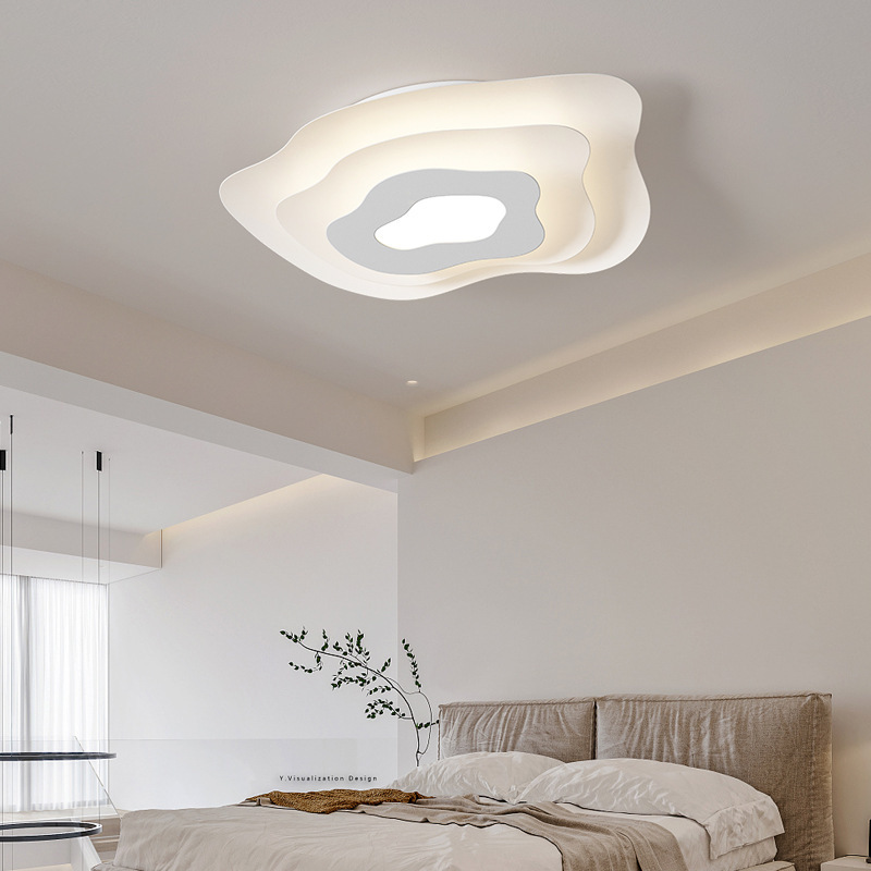 LED creative bedroom lamp modern simple white petal ceiling lamp-labpiecesign