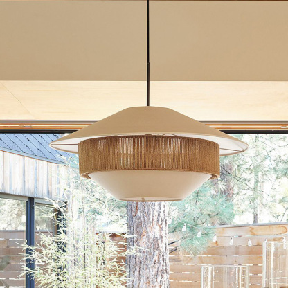 Stevie linen woven Pendant Lamp-labpiecesign