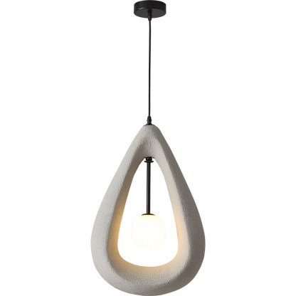Wabi-sabi style living room simple dining room Teardrop-shaped pendant light-labpiecesign