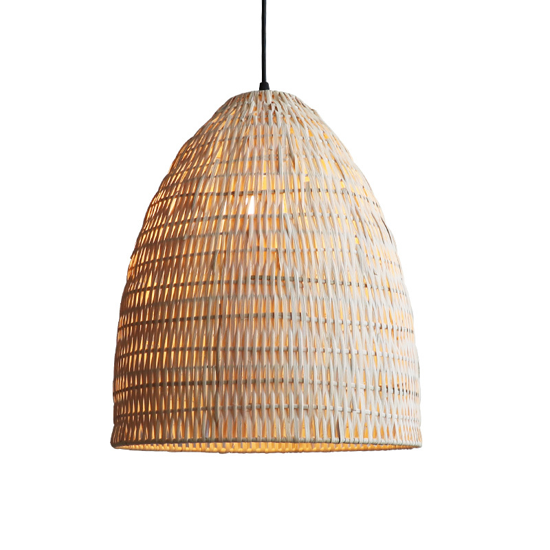 Japanese wabi-sabi style handmade rattan pendant light