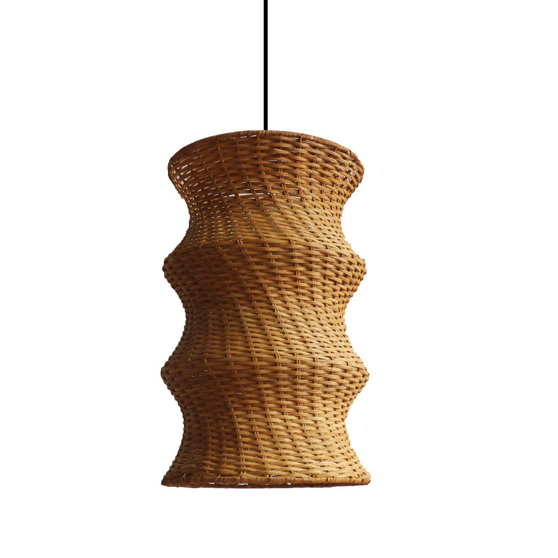 Japanese design wabi-sabi handmade creative style woven pendant light