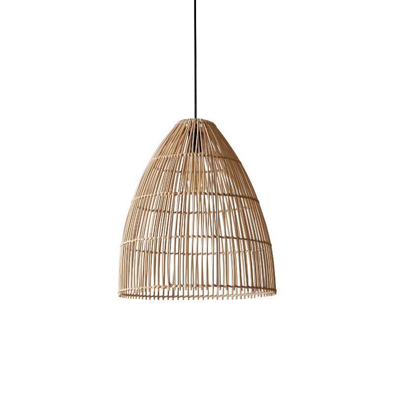 Wabi-sabi style creative wooden rattan pendant light for kichen-labpiecesign