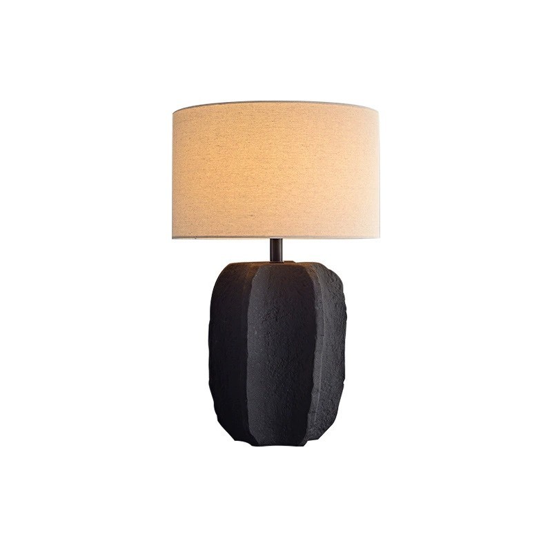 wabi-sabi style table lamp ceramic retro black table lamp