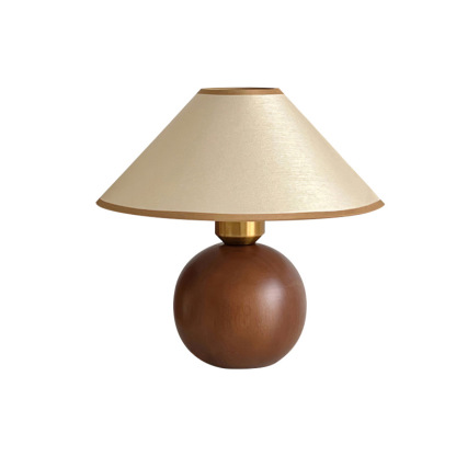 Japanese retro table lamp bedroom lamp bedside solid wood small table lamp-labpiecesign