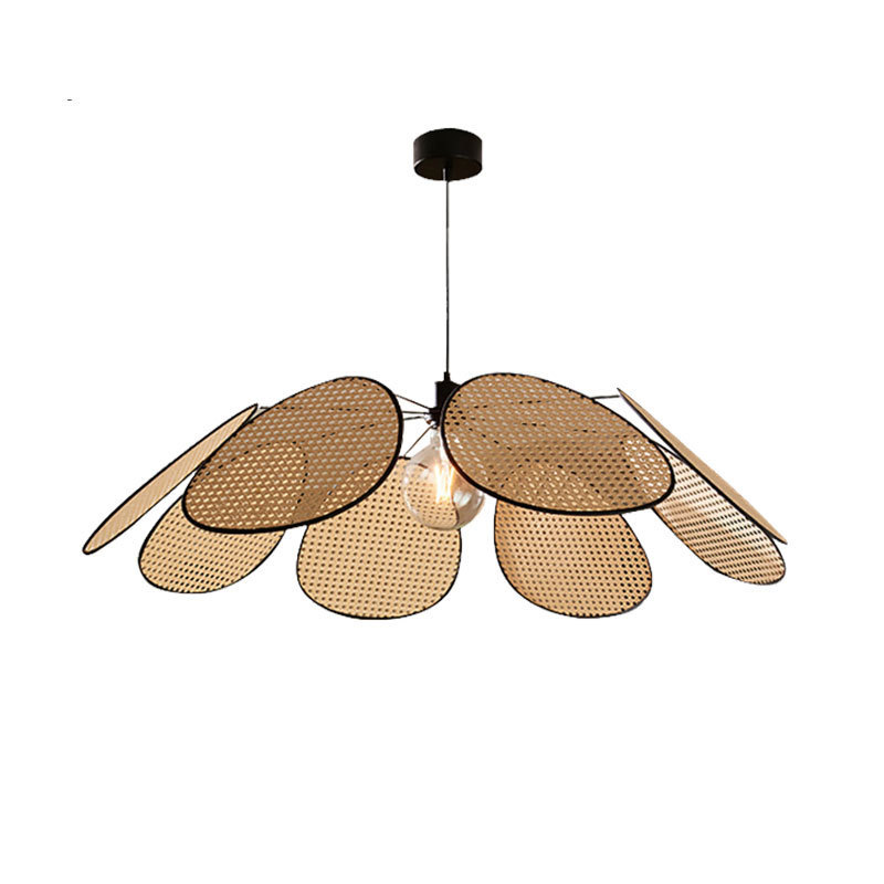 New wabi-sabi style retro restaurant bar rattan lamp-labpiecesign