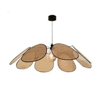 New wabi-sabi style retro restaurant bar rattan lamp-labpiecesign