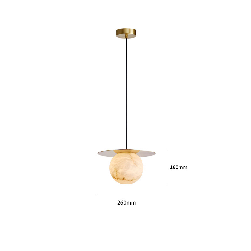 Spanish marble bedroom bedside modern  luxury pendant light