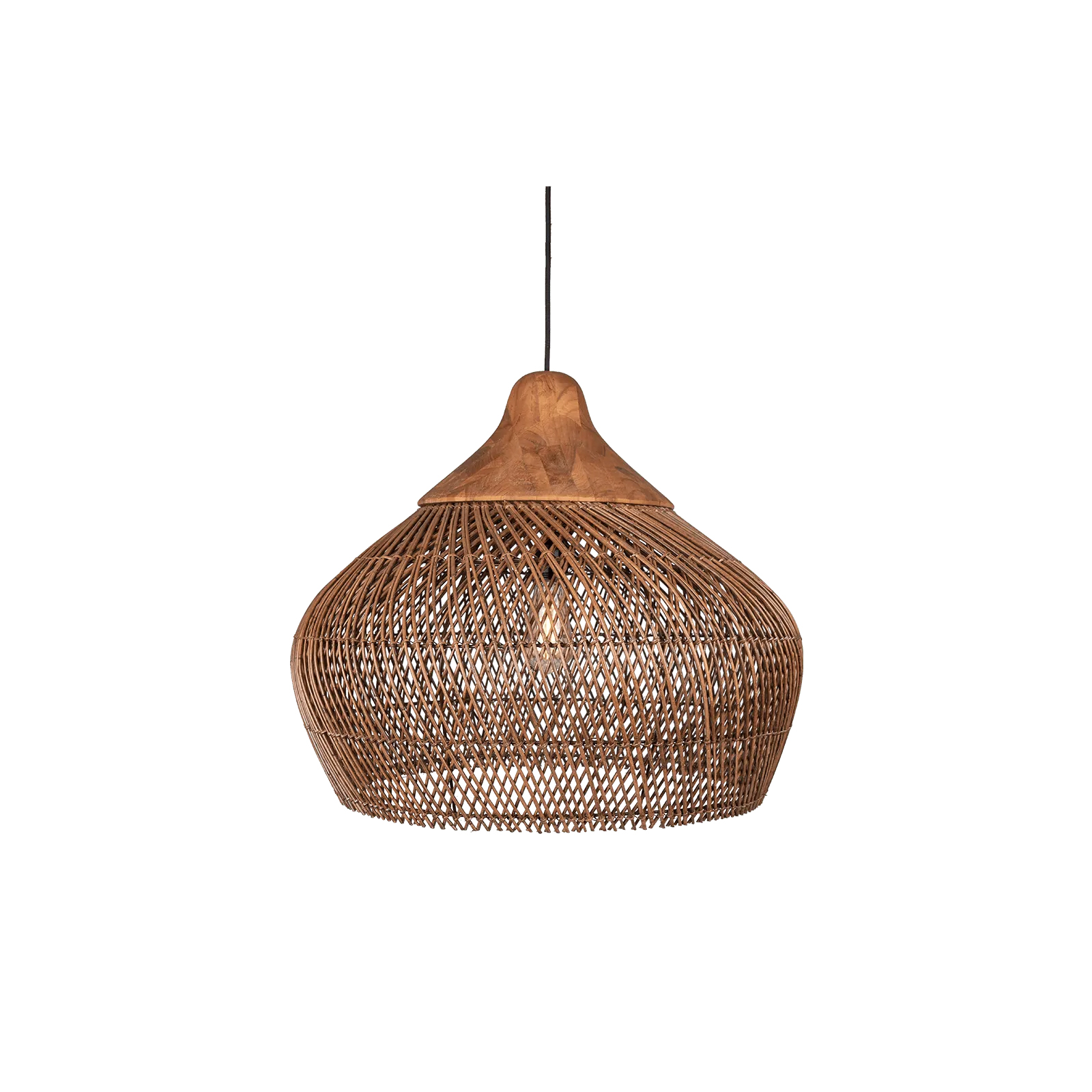 Handwoven Japandi Wabi-Sabi Style Natural Rattan Pendant Lampshade, Various Shapes